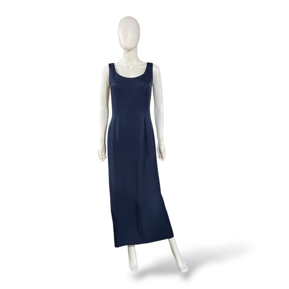 Scott McClintock Elegant Navy Blue Maxi Dress, Size 6